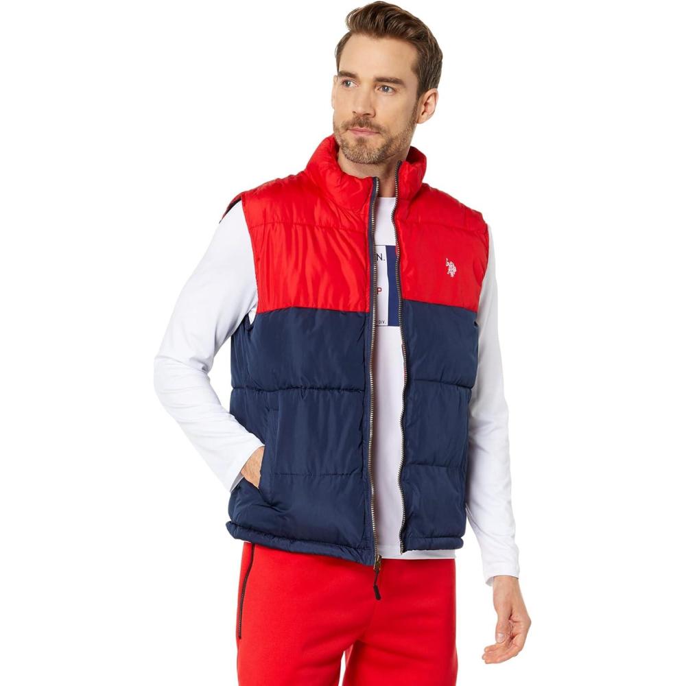 imageUS POLO ASSN ColorBlock Puffer VestClassic Navy