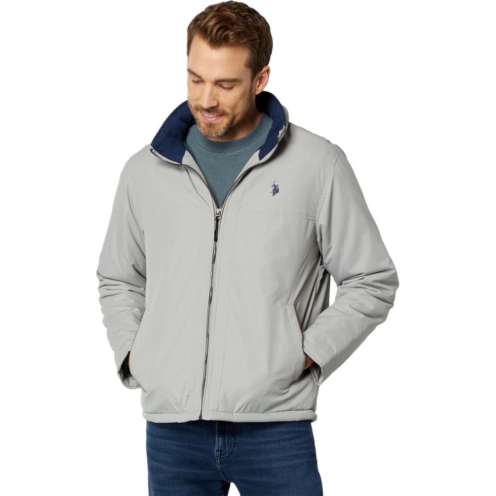 imageUS POLO ASSN USPA Contrast Piped Jacket Vapor Grey XL