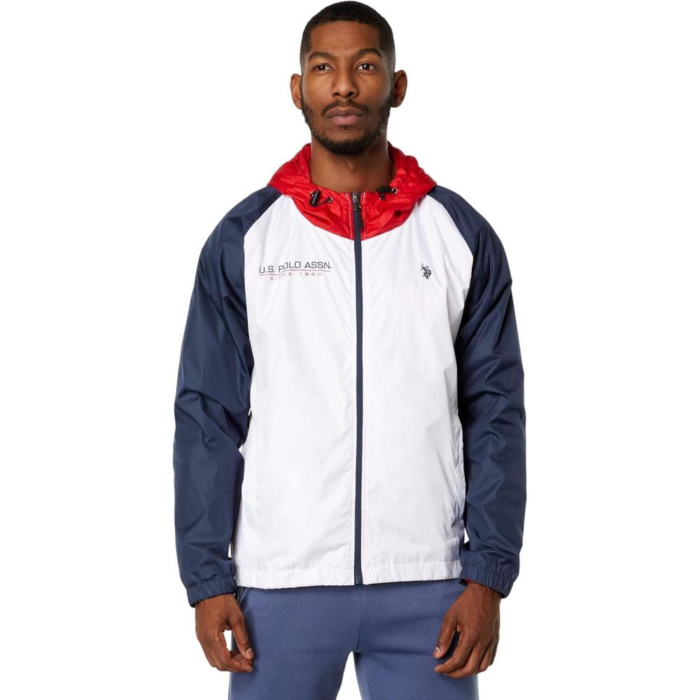 imageUS POLO ASSN USPA Multicolor WindbreakerEngine Red