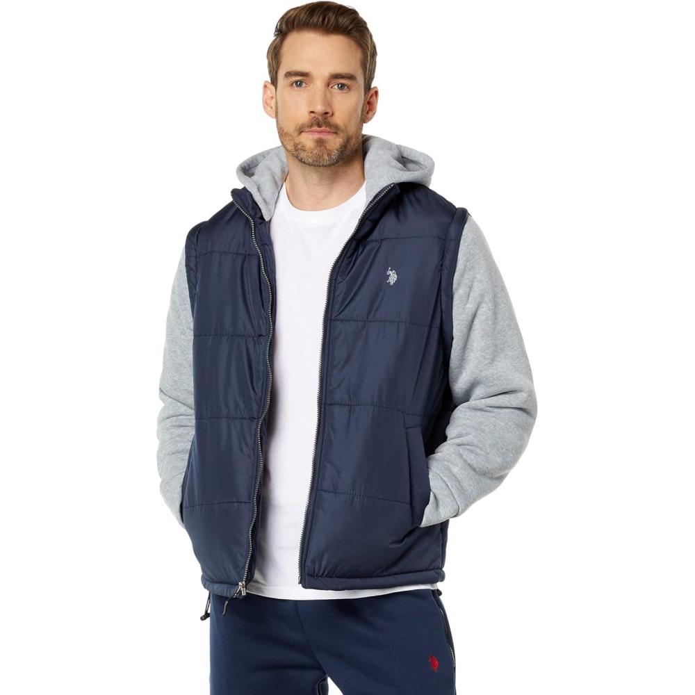 imageUS POLO ASSN Vest with Zip Sleeve Classic Navy MD