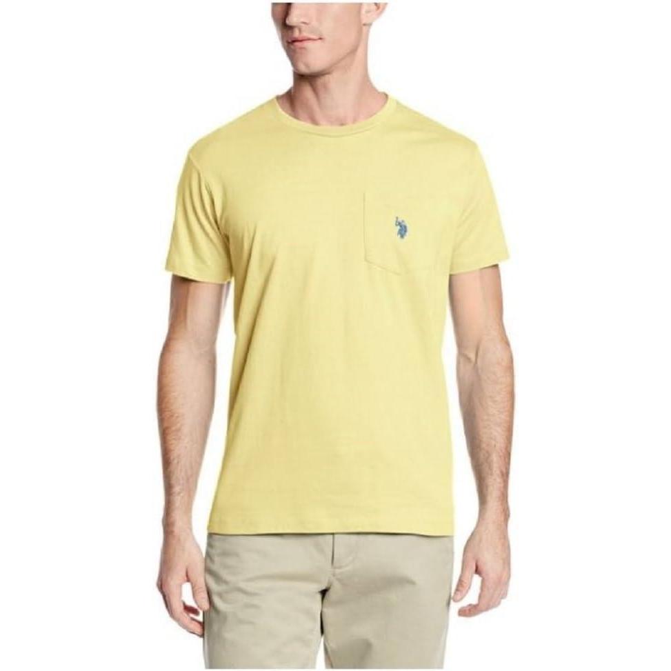 imageUS Polo Assn Mens Crew Neck Pocket TShirt Color Group 2 of 2Lemon Frost