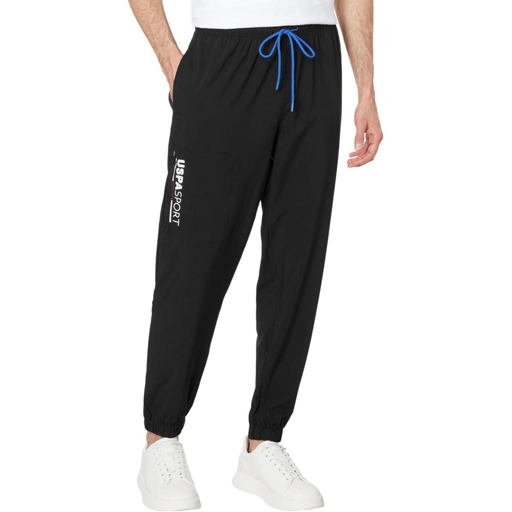 imageUS Polo Assn Mens USPA Stretch Woven Sport JoggerBlack