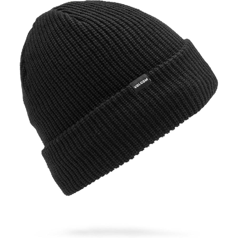 imageVolcom Mens Sweep Roll Over Skullfit Lined BeanieBlack S5