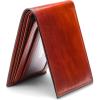 Bosca Men’s Old Leather Bifold Wallet with ID Window and Card Slots – Italian Leather, Durable and Stylish, Black(Cognac)