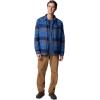 Columbia Men’s Windward Ii Shirt Jacket(Mountain Blue Multi Windowpane Check)