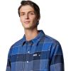 Columbia Men’s Windward Ii Shirt Jacket(Mountain Blue Multi Windowpane Check)