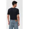 Tommy John Mens Second Skin Modal Crewneck Stay Tucked Undershirt 3-Pack(Black)