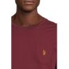 U.S. Polo Assn. Men’s Crew Neck Pocket T-Shirt (Color Group 2 of 2)(Maroon Fall)