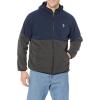 U.S. Polo Assn. Men’s Reversible Poly Shell to Fleece Hooded Jacket(Classic Navy 9029)