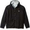 U.S. Polo Assn. Men’s Reversible Poly Shell to Fleece Hooded Jacket(Limestone Hdlh)