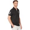 U.S. Polo Assn. Mens Solid Pique Polo Shirt(Black Heather-6543)