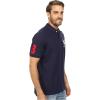 U.S. Polo Assn. Mens Solid Pique Polo Shirt(Classic Navy/White)