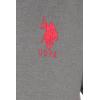 U.S. Polo Assn. Mens Solid Pique Polo Shirt(Dark Heather Grey)