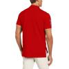 U.S. Polo Assn. Mens Solid Pique Polo Shirt(Engine Red/International Blue)