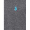 U.S. Polo Assn. Mens Solid Pique Polo Shirt(Heather Dark Gray)