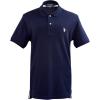 U.S. Polo Assn. Mens Solid Pique Polo Shirt(Navy white)