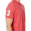 U.S. Polo Assn. Mens Solid Pique Polo Shirt(Winterberry)