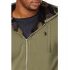 U.S. Polo Assn. Men’s USPA Big and Tall Solid Full Zip Camo Lined Sherpa Hoodie(Urban Jungle)