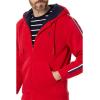 U.S. Polo Assn. mens Uspa Uspa Full Zip Sleeve Stripe Hoodie(Engine Red)