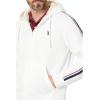 U.S. Polo Assn. mens Uspa Uspa Full Zip Sleeve Stripe Hoodie(White)