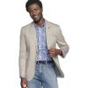 Johnston & Murphy Washed Cotton Dobby Blazer for Men, Mens Sports Jacket, Casual Blazer for Men(Stone)