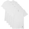 POLO RALPH LAUREN 5-Pack Slim Fit V-Necks(White/Cruise Navy Pony Player)