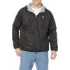 U.S. Polo Assn. Men’s Reversible Poly Shell to Fleece Hooded Jacket(Black 9029)