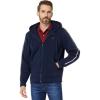 U.S. Polo Assn. mens Uspa Uspa Full Zip Sleeve Stripe Hoodie(Classic Navy)