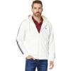 U.S. Polo Assn. mens Uspa Uspa Full Zip Sleeve Stripe Hoodie(White)