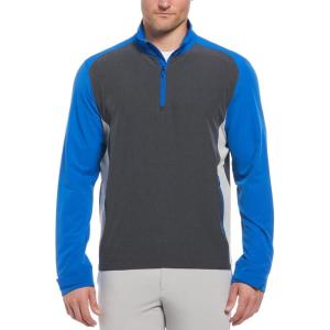 Callaway mens Long Sleeve 1/4 Zip Wind Jacket(Lapis Blue)