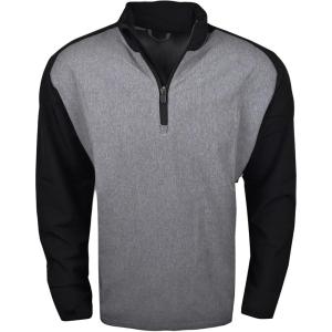 Callaway mens Long Sleeve 1/4 Zip Wind Jacket(Medium Grey Heather)