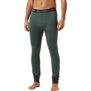 Helly-Hansen LIFA Merino Midweight Pant for Men, Track Pants with Non-Itch Fabric, 2-Layer Design, Flat Lock Seams, ZQ Wool(Green)