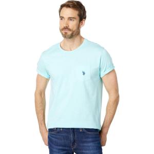 U.S. Polo Assn. Men’s Crew Neck Pocket T-Shirt (Color Group 2 of 2)(Easy Turquoise)