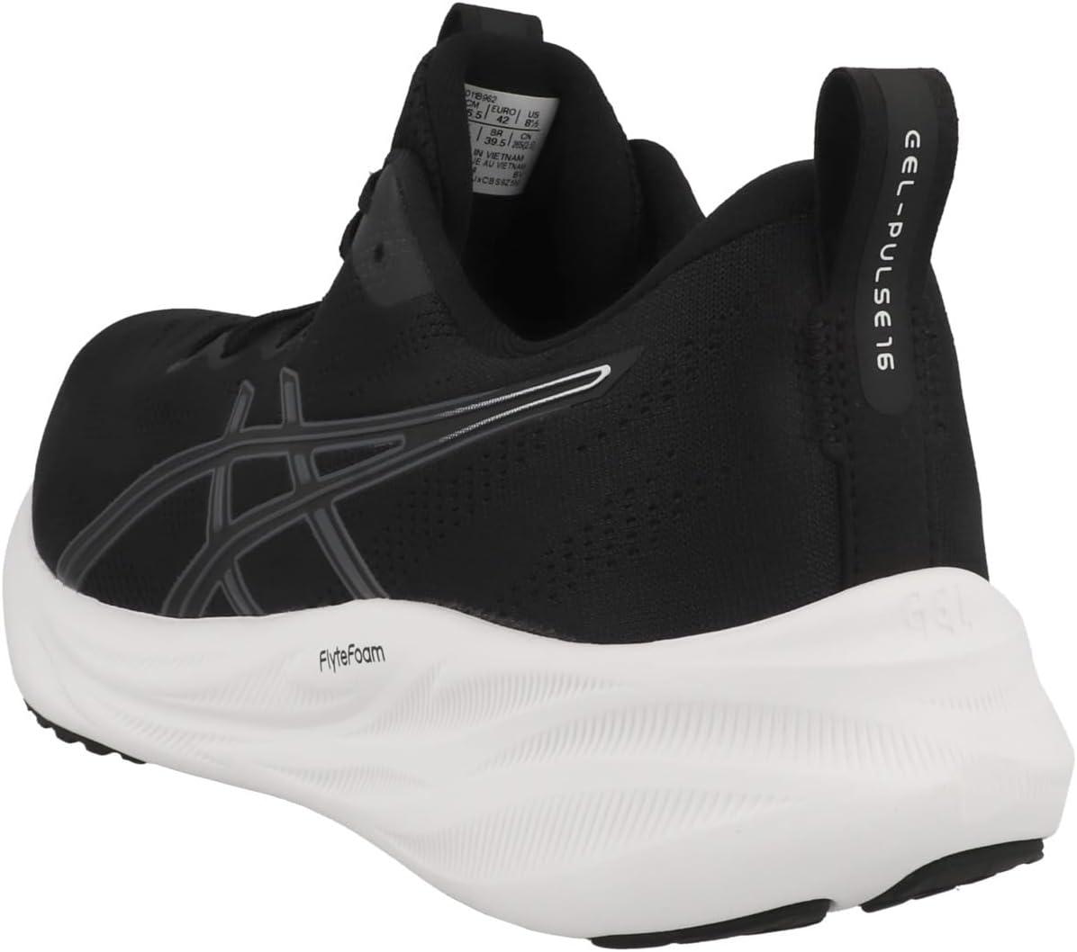 imageASICS Mens GelPulse 16 Running ShoesBlackCarrier Grey