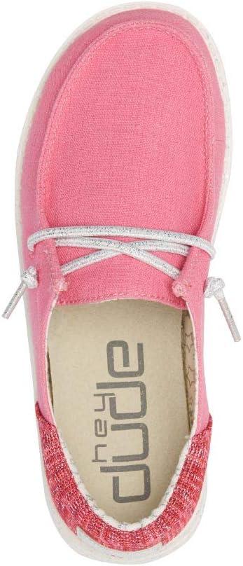 imageHey Dude Girls Wendy Youth Multiple Sizes ampamp Colors Girls Shoes Girls Lace Up Loafers Lightweight ampamp ComfortableFunk Fuxia