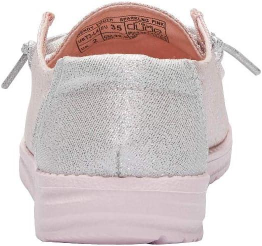 imageHey Dude Girls Wendy Youth Multiple Sizes ampamp Colors Girls Shoes Girls Lace Up Loafers Lightweight ampamp ComfortableSparkling Pink