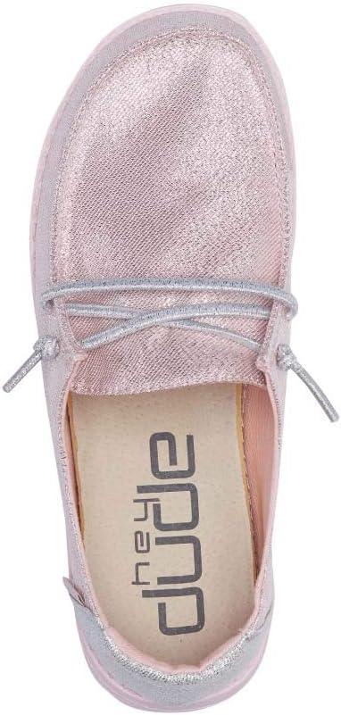 imageHey Dude Girls Wendy Youth Multiple Sizes ampamp Colors Girls Shoes Girls Lace Up Loafers Lightweight ampamp ComfortableSparkling Pink