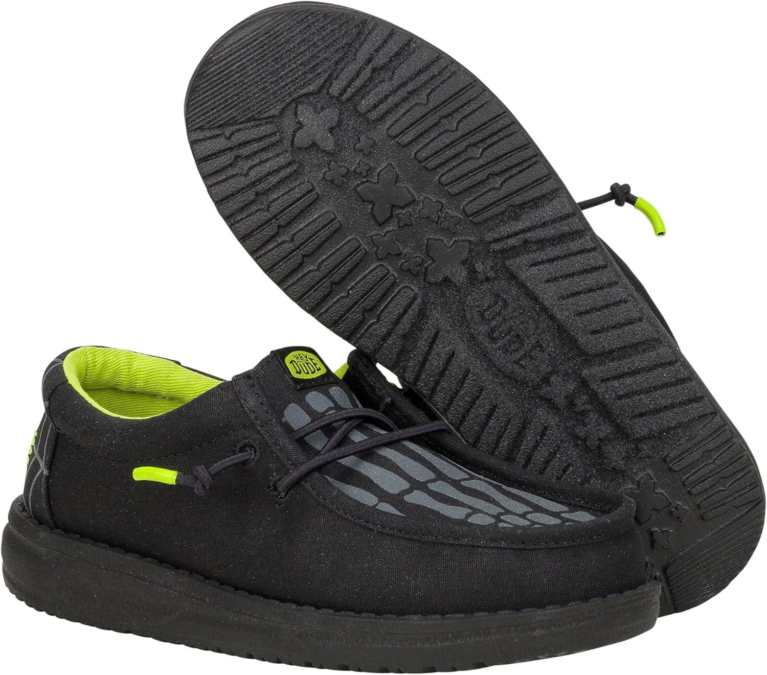 imageHey Dude Mens Wally T Skeleton Feet ToddlerBlackWhite