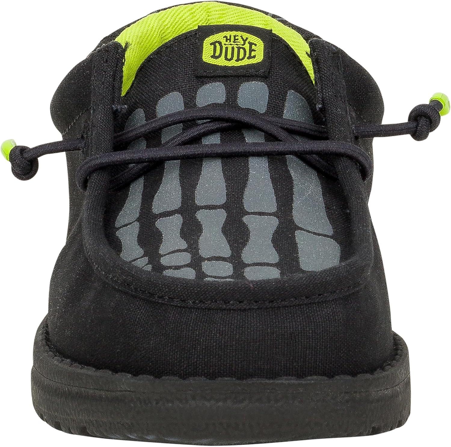 imageHey Dude Mens Wally T Skeleton Feet ToddlerBlackWhite