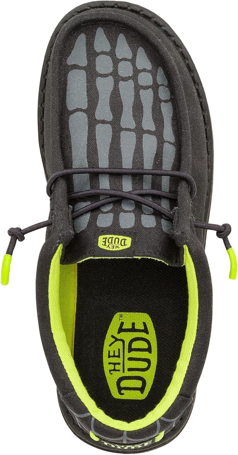 imageHey Dude Mens Wally T Skeleton Feet ToddlerBlackWhite