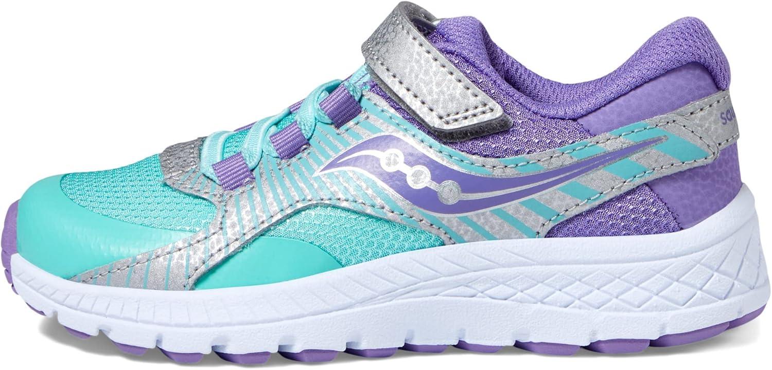 imageSaucony UnisexChild Velocer aC Sneaker Little Big KidMintPurple