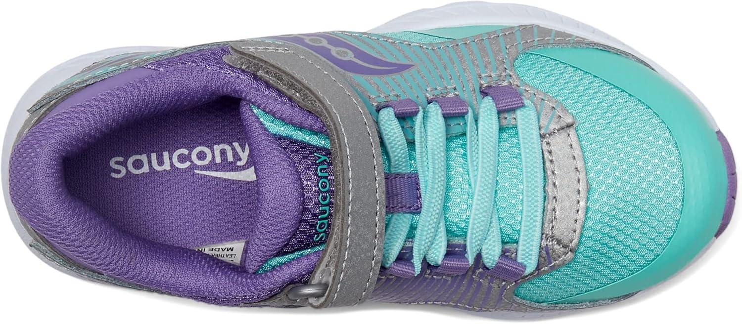 imageSaucony UnisexChild Velocer aC Sneaker Little Big KidMintPurple