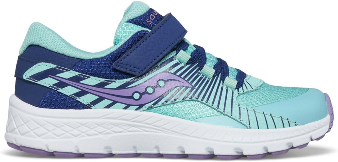 imageSaucony UnisexChild Velocer aC Sneaker Little Big KidTurquoiseNavyPurple