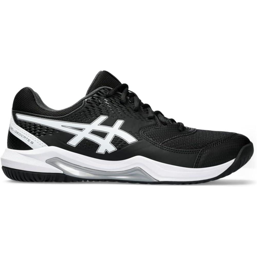 imageASICS Mens GelDedicate 8 Tennis ShoesBlackWhite
