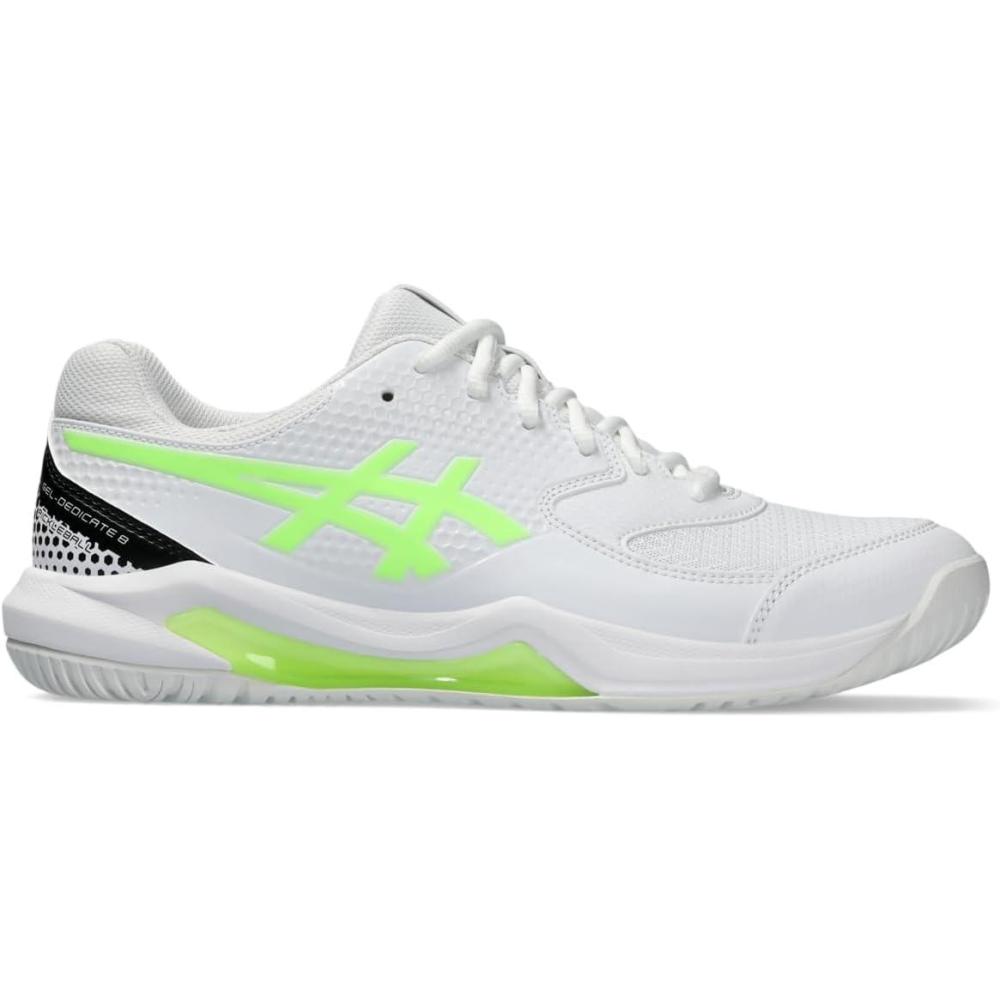 imageASICS Mens GelDedicate 8 Tennis ShoesWhiteLime Burst