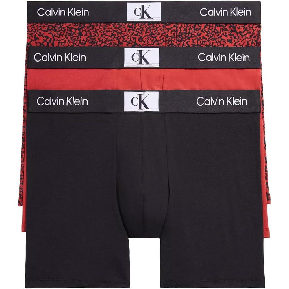 imageCalvin Klein 1996 Cotton Boxer Brief 3PackBlackJazzberry JamAbstract DotsJazzberry Jam