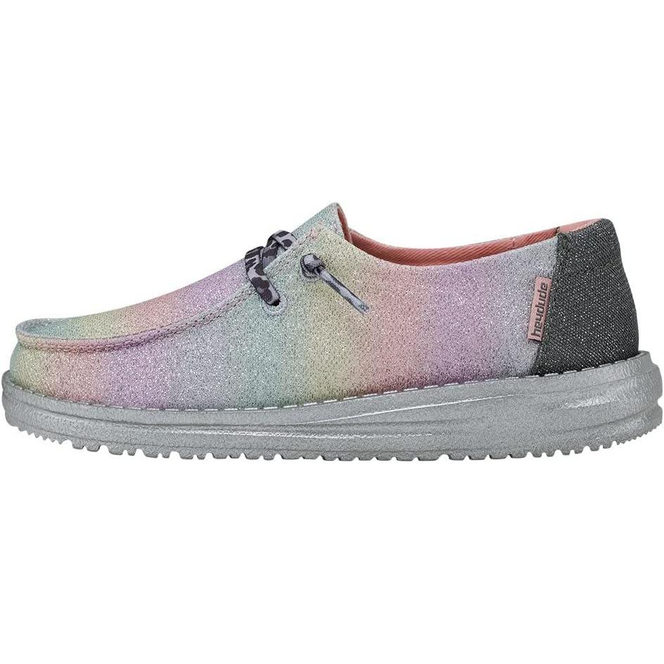 imageHey Dude Girls Wendy Youth Multiple Sizes ampamp Colors  Girls Shoes  Girls Lace Up Loafers  Lightweight ampamp ComfortableSunset