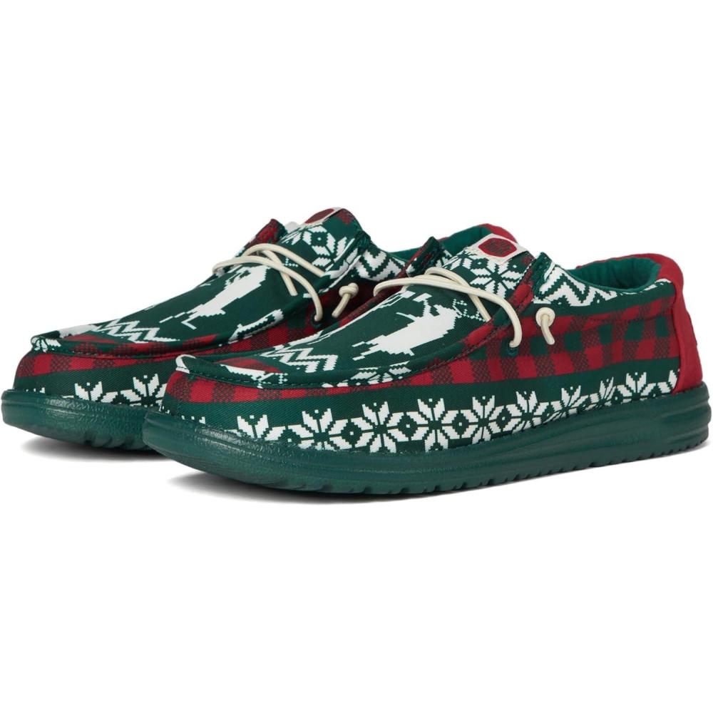 imageHey Dude Mens Wally Holiday Cheers SneakerGreenMulti