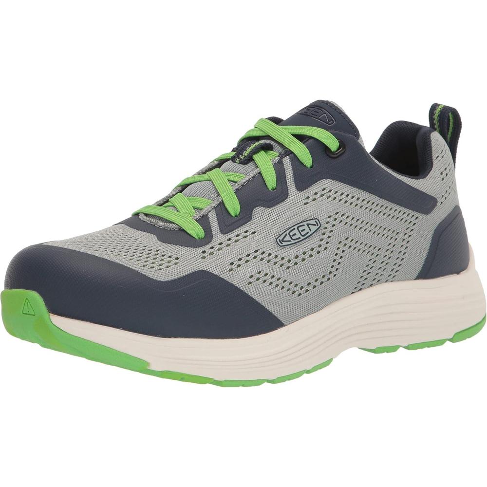 imageKEEN Utility Mens Sparta 2 Low Height Alloy Toe IndustrialWork ShoesPuritan GrayPageant Blue