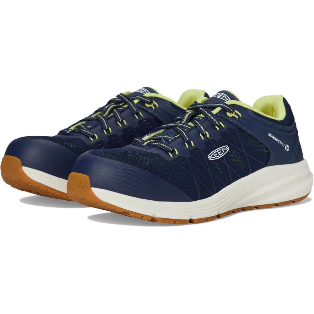 imageKEEN Utility Mens Vista Energy Low Height Sneakers Composite Toe Industrial Work ShoesNaval AcademyDaiquiri Green